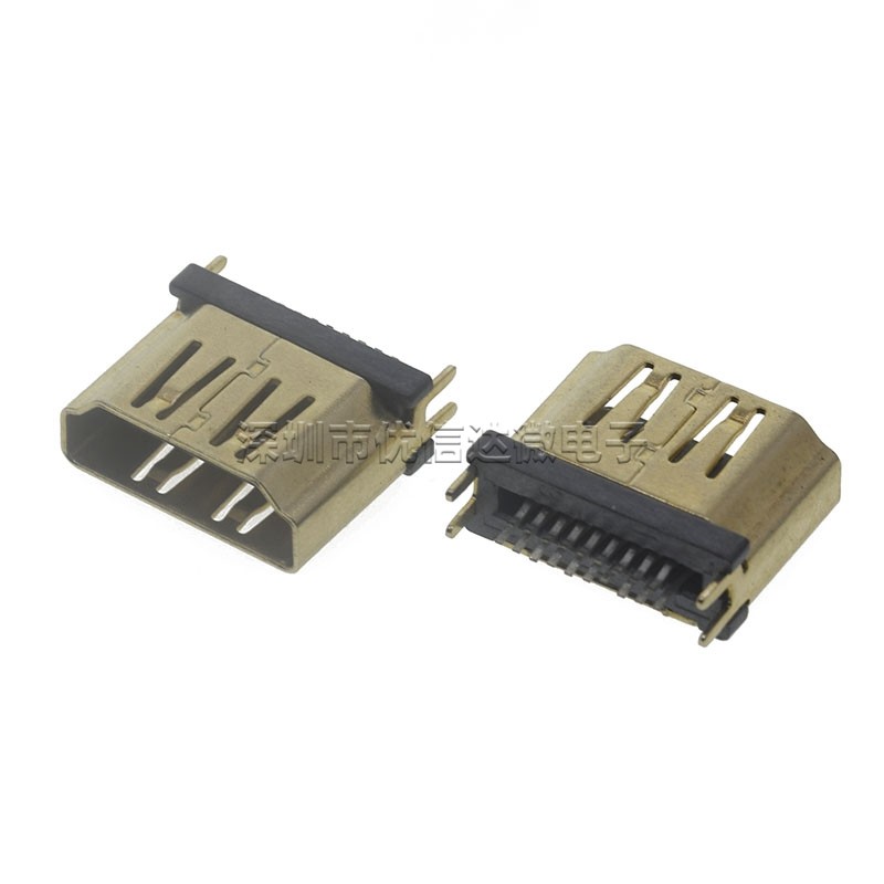 5 ชิ้น/ล็อต HDMI แผ่นเชื่อมชายหัวหญิงไม้อัดประเภท 19PIN HD อินเทอร์เฟซ 19-PIN HDMI Connector 1.6 มม.