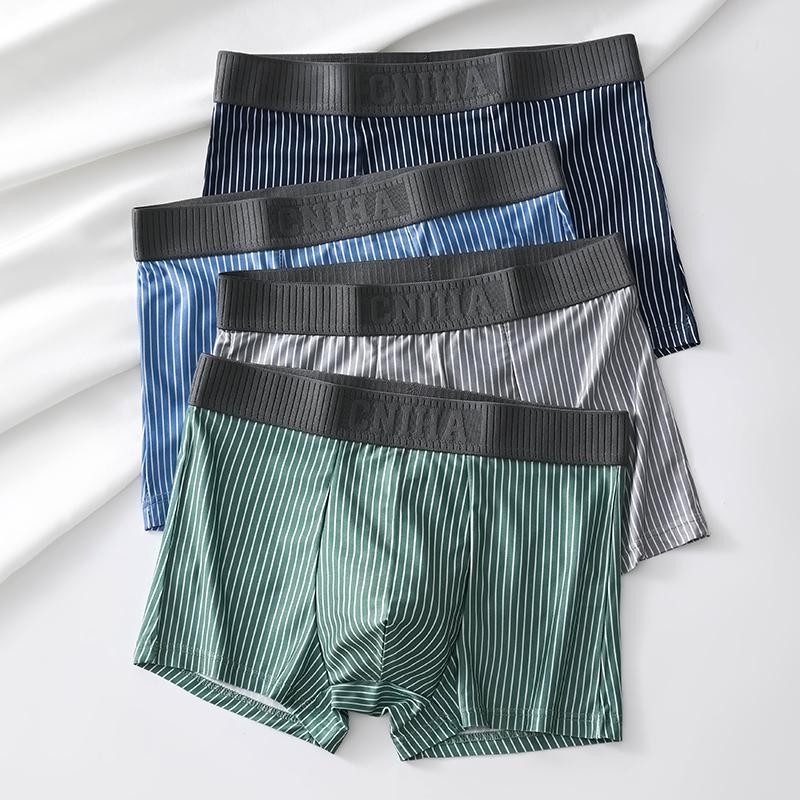 #404 กางเกงบ็อกเซอร์ขาสั้น boxer ผ้าคอตตอน ยืดหยุ่น ระบายอากาศได้ดี สวมใส่สบาย ไร้รอยต่อ 5 Size L-4XL 3205#