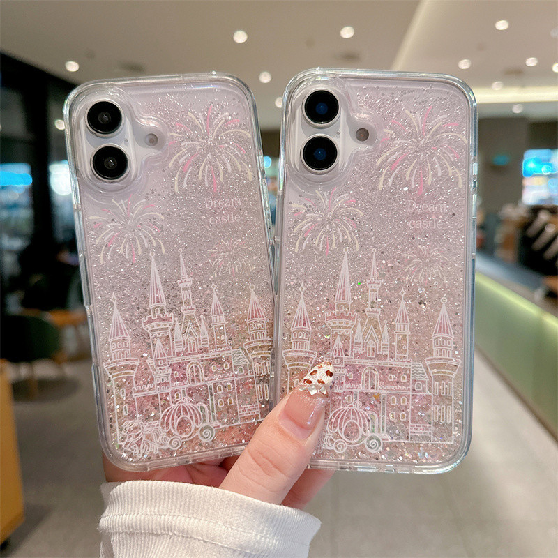 ปราสาททรายไหลเคสโทรศัพท์เข้ากันได้สําหรับiphone11 11promax 15promax 15pro 14promax 14pro 13promax 16promax 16pro 12Promaxปลอกกันกระแทก