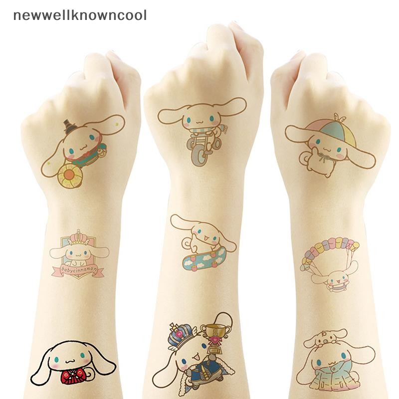 Newwellknowncool 20 ชิ้น/เซ็ต Sanrio Tattoo สติกเกอร์ทิ้ง HelloKitty Kuromi Melody กันน้ําวันเกิด Party Supplies ตกแต่งเด็กของขวัญของเล่น AAD