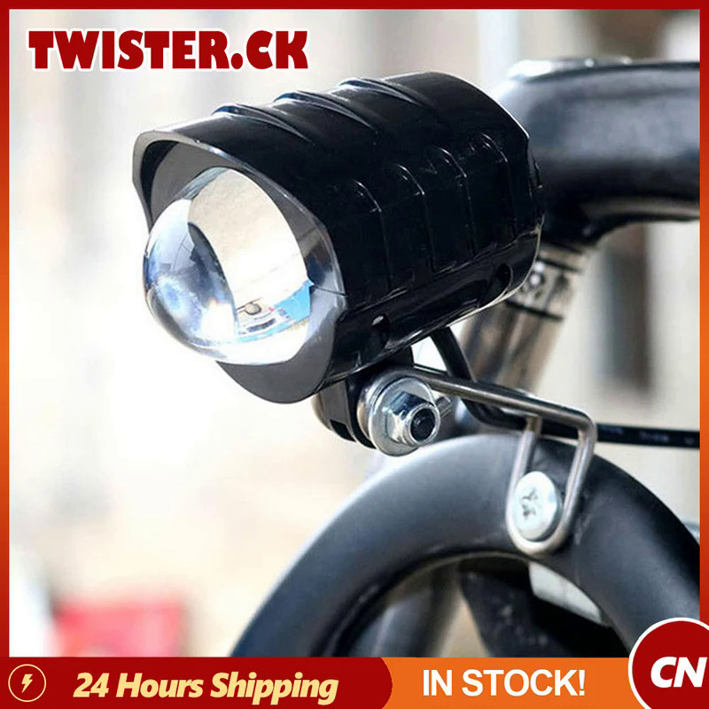2-in-1 Led Headlight Electric Bicycle Scooter Waterproof Front Light With Horn E-Bike Accessories Ou