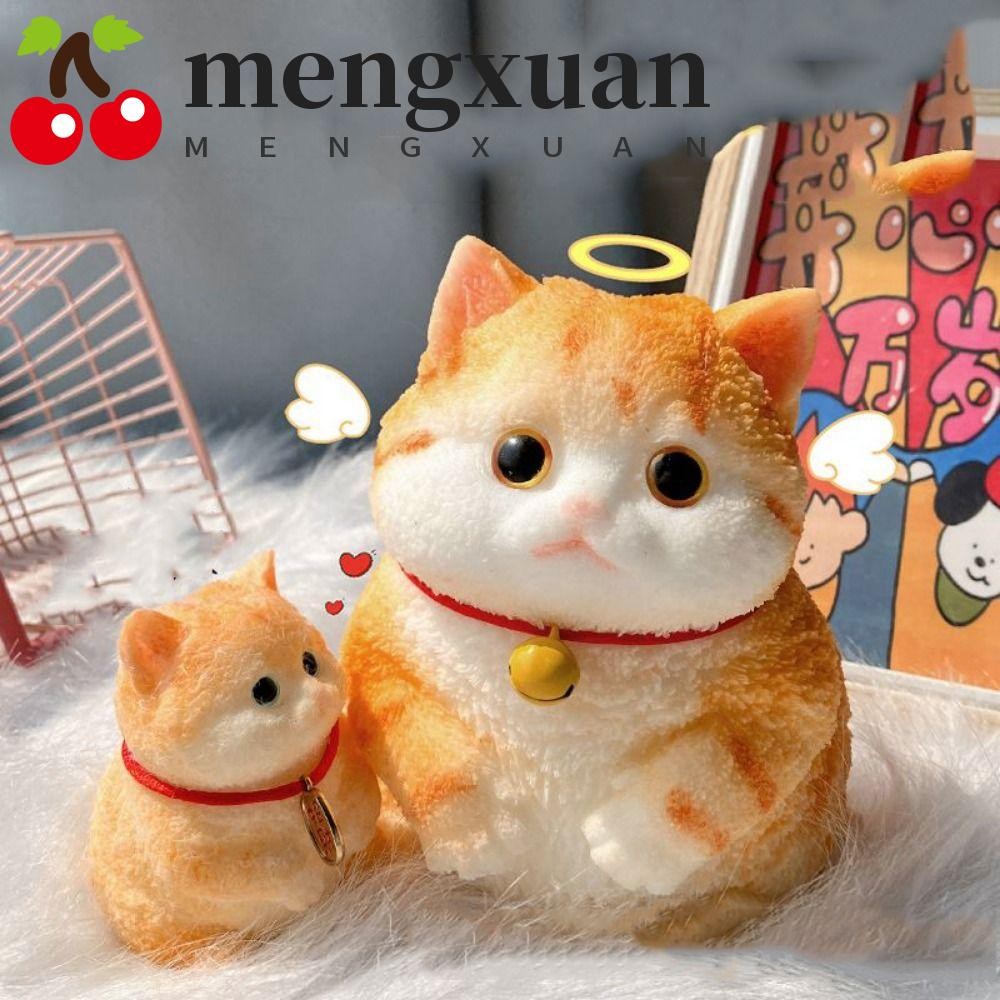 เหมิงซวน ตุ๊กตาแมวใหญ่บีบของเล่น,ฟื้นตัวช้าการ์ตูนจําลองแมวบีบของเล่น,น่ารักที่มีสีสันนุ่มสัตว์แมวอยู่ไม่สุขของเล่นสํานั