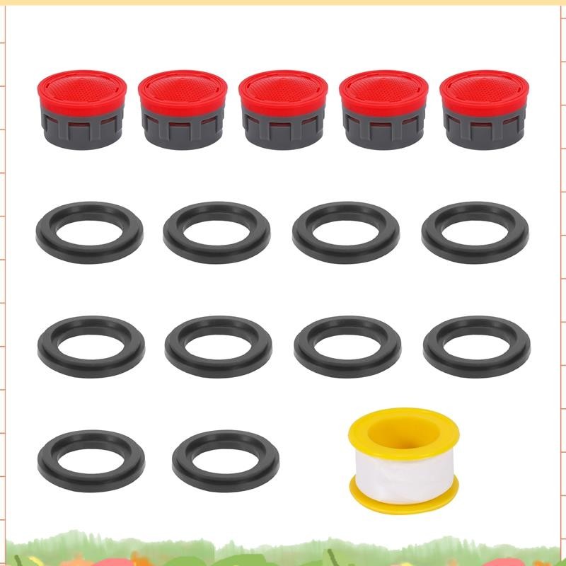 Super Faucet Aerator, 2.2 GPM Flow Retrictor ใส่ก๊อกน้ํา Aerators อะไหล่ห้องน้ํา 5 แพ็ค, FAN22-P5