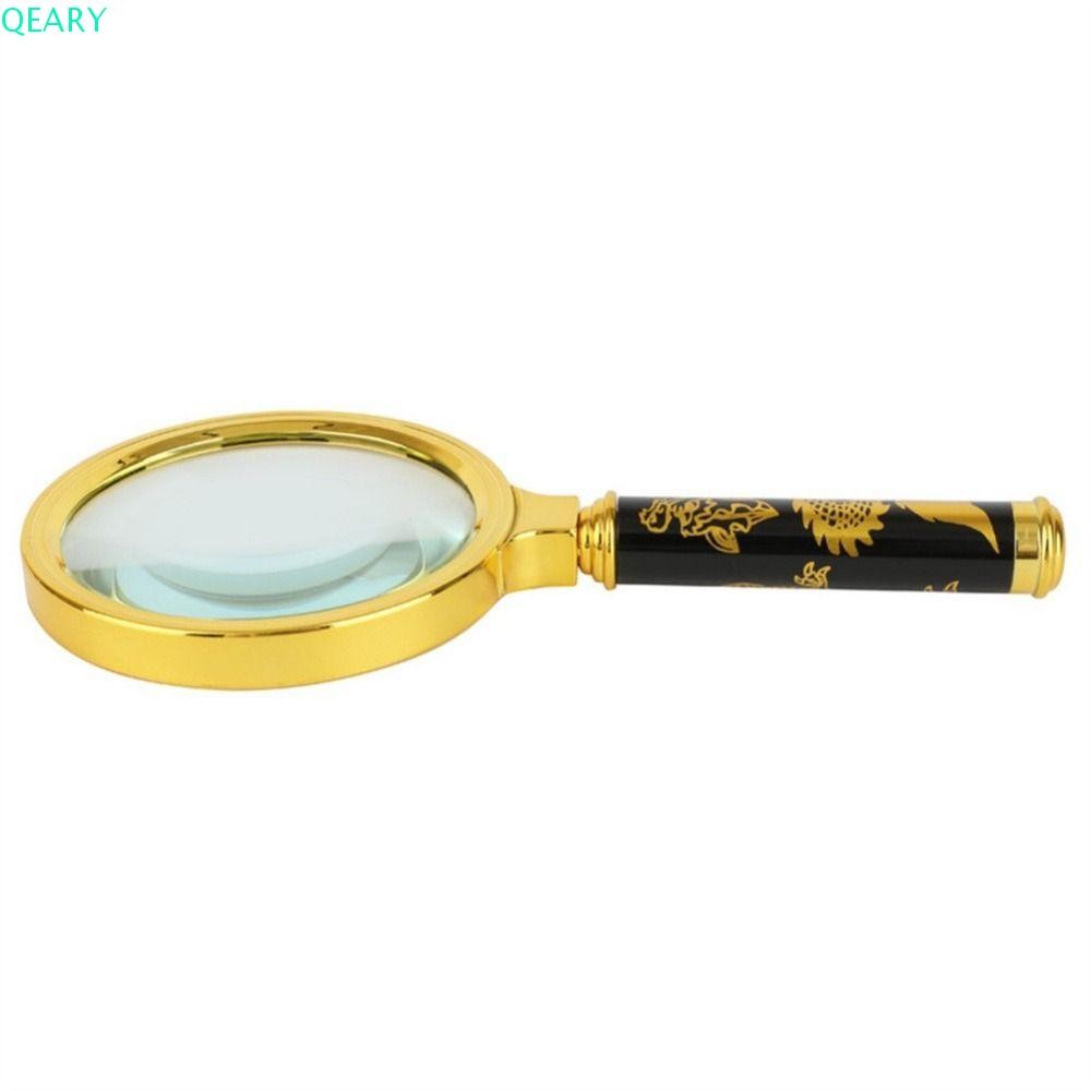 Qeary มือถือ 10X แว่นขยาย 60 มม.80 มม.100 มม.แบบพกพา Retro แว่นขยาย Eye Glass