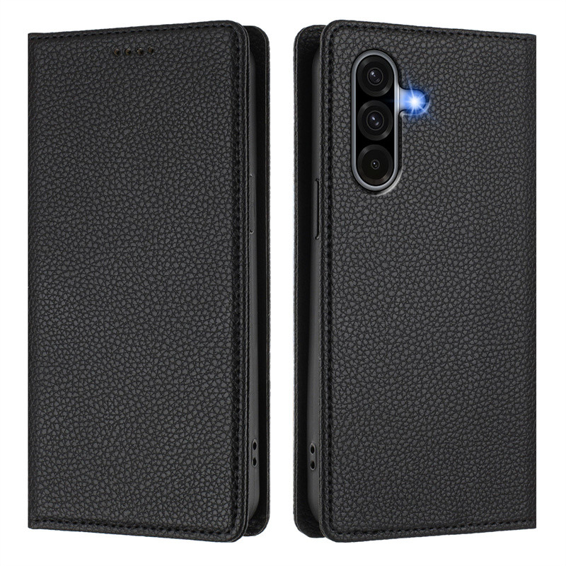 SAMSUNG หรูหราสําหรับSamsung Galaxy S25 Ultra S24 Ultra A17 A07 A16 A06 A36 A56 A26 M35 5G S24 FE S25 Plus S24 Plus Litchiหนังสือกระเป๋าสตางค์นุ่มPUหนังฝาครอบกรณี - รูปที่ 6