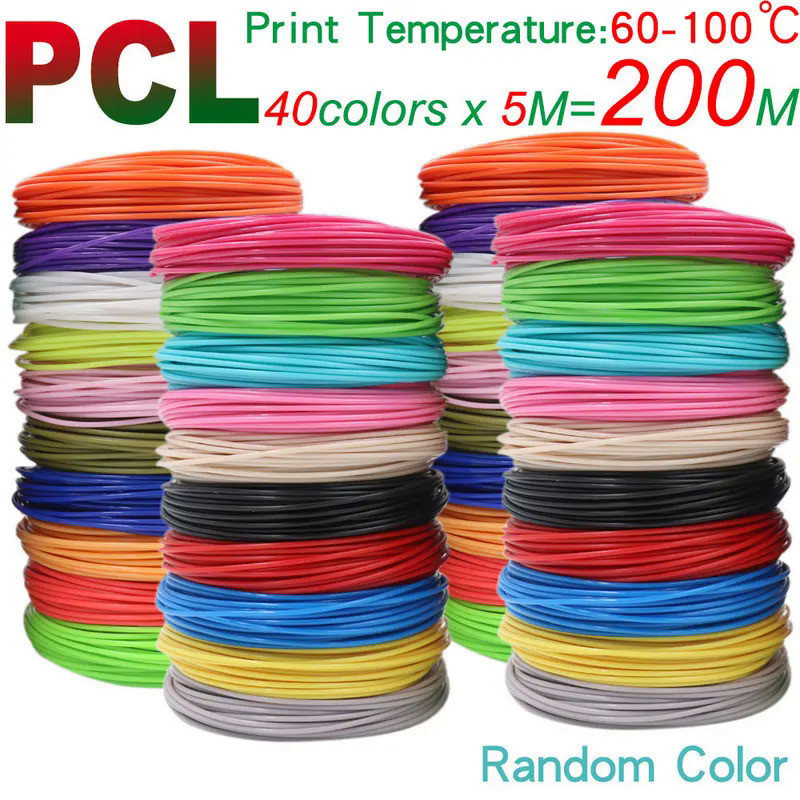 3D Pen PCL Filament Diameter 1.75mm Suitable for Low Temperature Children's 3D Printing Pen, Smokele