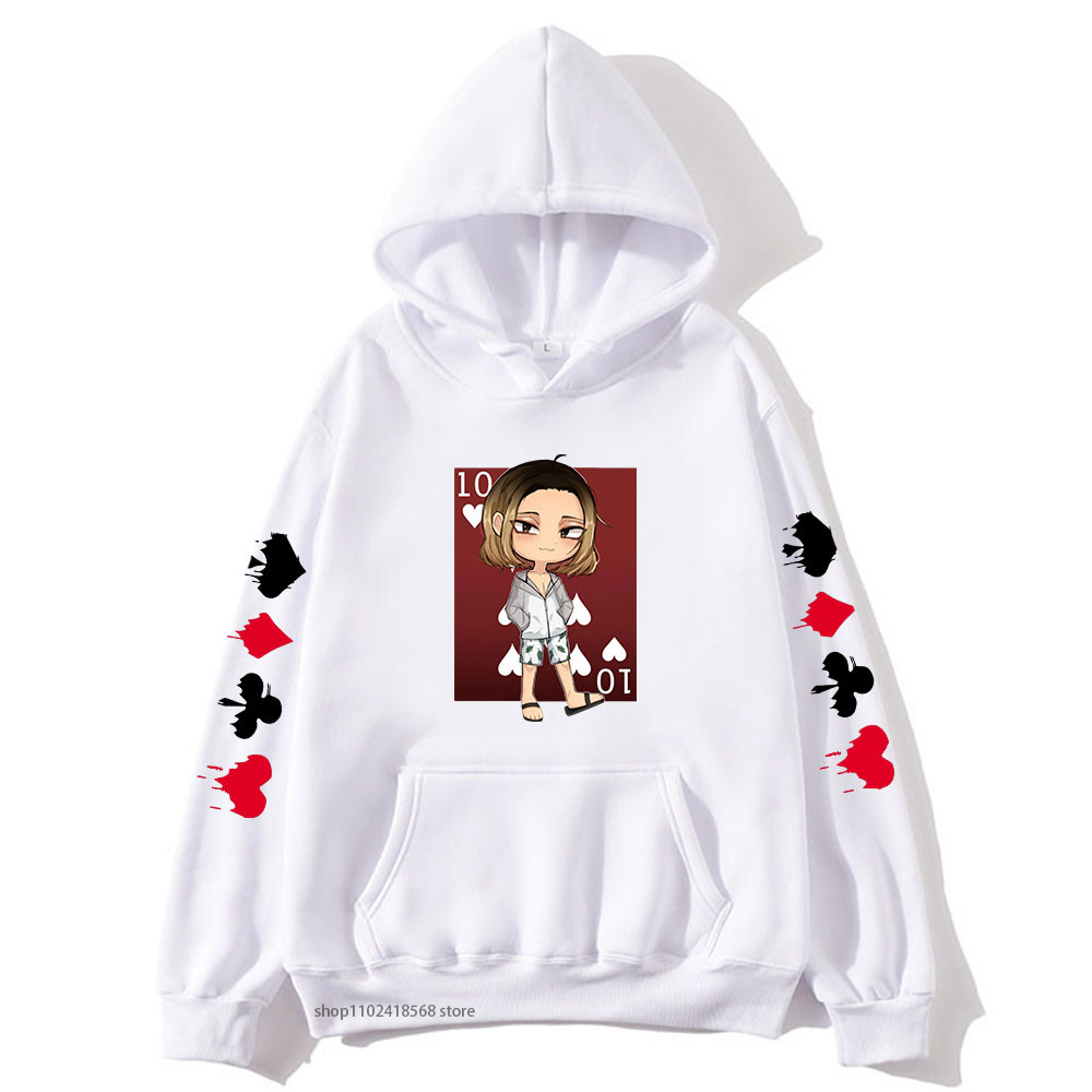 Alice In Borderland 2 Hoodies การ์ตูนอะนิเมะพิมพ์เสื้อสําหรับเสื้อผ้าชายอะนิเมะพิมพ์ Streetwear