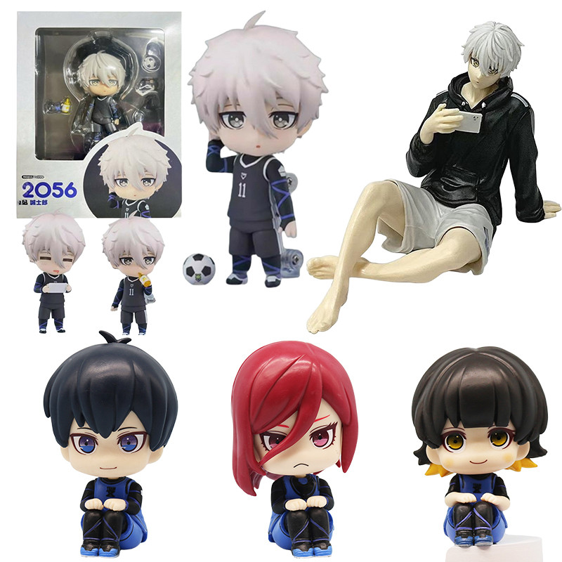 5 ชิ้น BLUE LOCK Action Figurines Look Up BLUE LOCK Desktop Model Collection ตกแต่ง