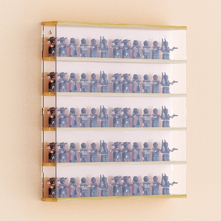 Acrylic Doll toy Display rack Box Storage Rack blind box Toys Showcase Clear Display Box wood acryli