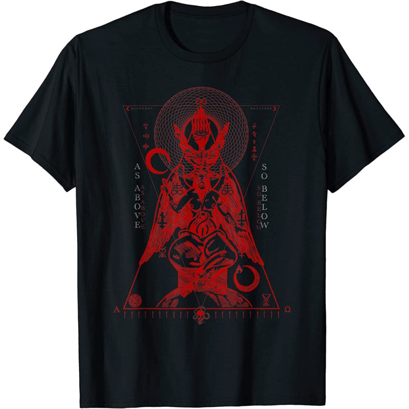 As Above So Bottomless Occulti Design Dark Gothic เสื้อยืด