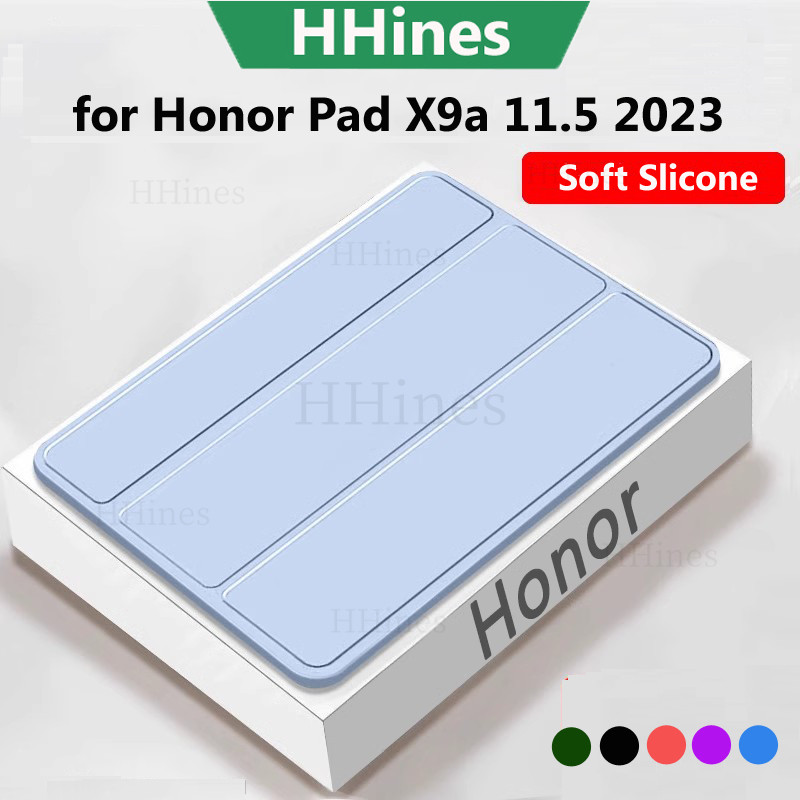 HHines สําหรับ Huawei Honor Pad X9a ELN2-W09 11.5 นิ้ว 2025 X8a 11 นิ้ว 2024 Pad X8 10.1 นิ้ว X8 Lite X9 11.5 X9Pro แท็บเล็ตซิลิโคนนุ่ม Tri-พับฝาครอบป้องกัน