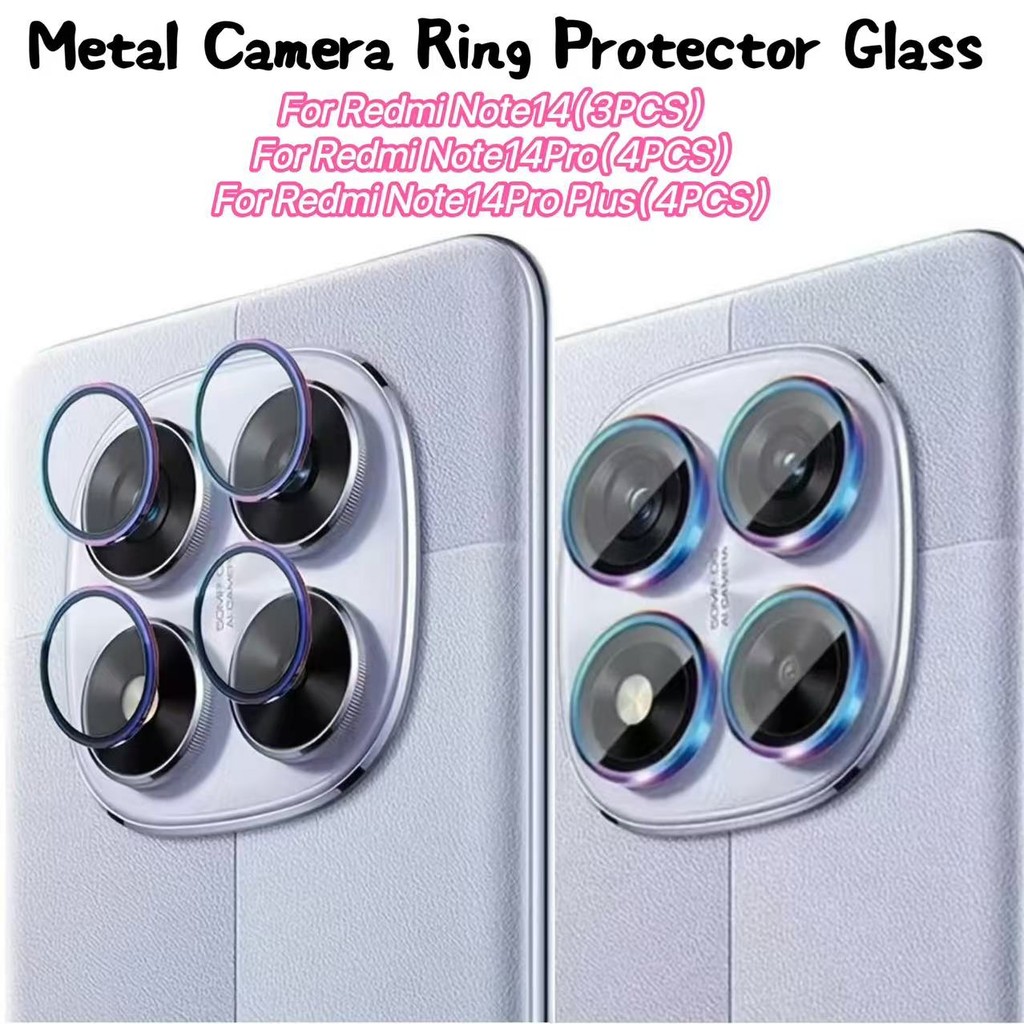 ฟิล์มกล้อง สำหรับ เรดหมี่ REDMI Note14 5G Redmi Note14Pro Note14 ProPlus แหวนกล้อง วัสดุโลหะ ฟิล์มป้องกันรอยเลนส์กล้อง