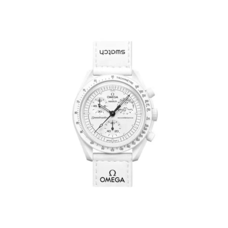 Swatch SWATCH x Co-Branded Full moon Full moon การเคลื่อนไหวควอตซ์ Snoopy moon Phase Dial นาฬิกาผู้ช