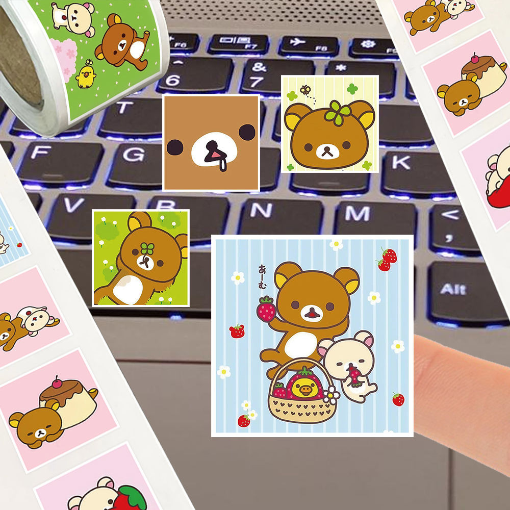 สติ๊กเกอร์ หมี อีซี่ สติ๊กเกอร์ ins น่ารัก ตกแต่ง บัญชีมือ 500 ชิ้น