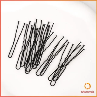 Khummak 50Pcs กิ๊บตัวยู U กิ๊บดำ ปลอดภัย กิ๊บพิธีการ เครื่องมือจัดแต่งทรงผม Hairpin