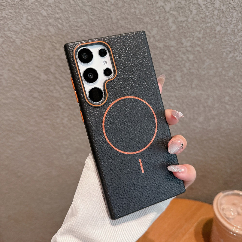 เคสโทรศัพท์ TPU แบบชาร์จไร้สายแม่เหล็กสำหรับ Samsung A06 A05S A15 A16 A26 A36 A56 A55 A35 S22 Ultra 