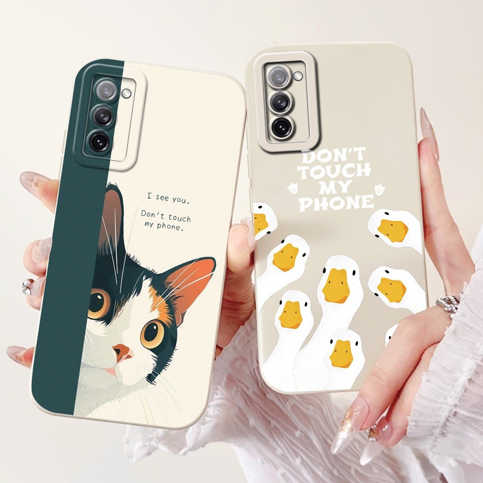 SAMSUNG สําหรับsamsung Galaxy S20 LiteกรณีSM-G781Bซิลิโคนน่ารักเป็ดสุนัขการ์ตูนปลอกอ่อนสําหรับSamsung S20 FE 4G 5Gเคสโทรศัพท์