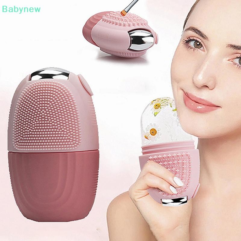 <Babynew> 2 In 1 Ice Facial Roller Gua Sha Puffiness Roller Lifting Contouring Tools ถาดน้ําแข็งลูกบอลน้ําแข็งเครื่องนวดหน้าดูแลความงามลดราคา