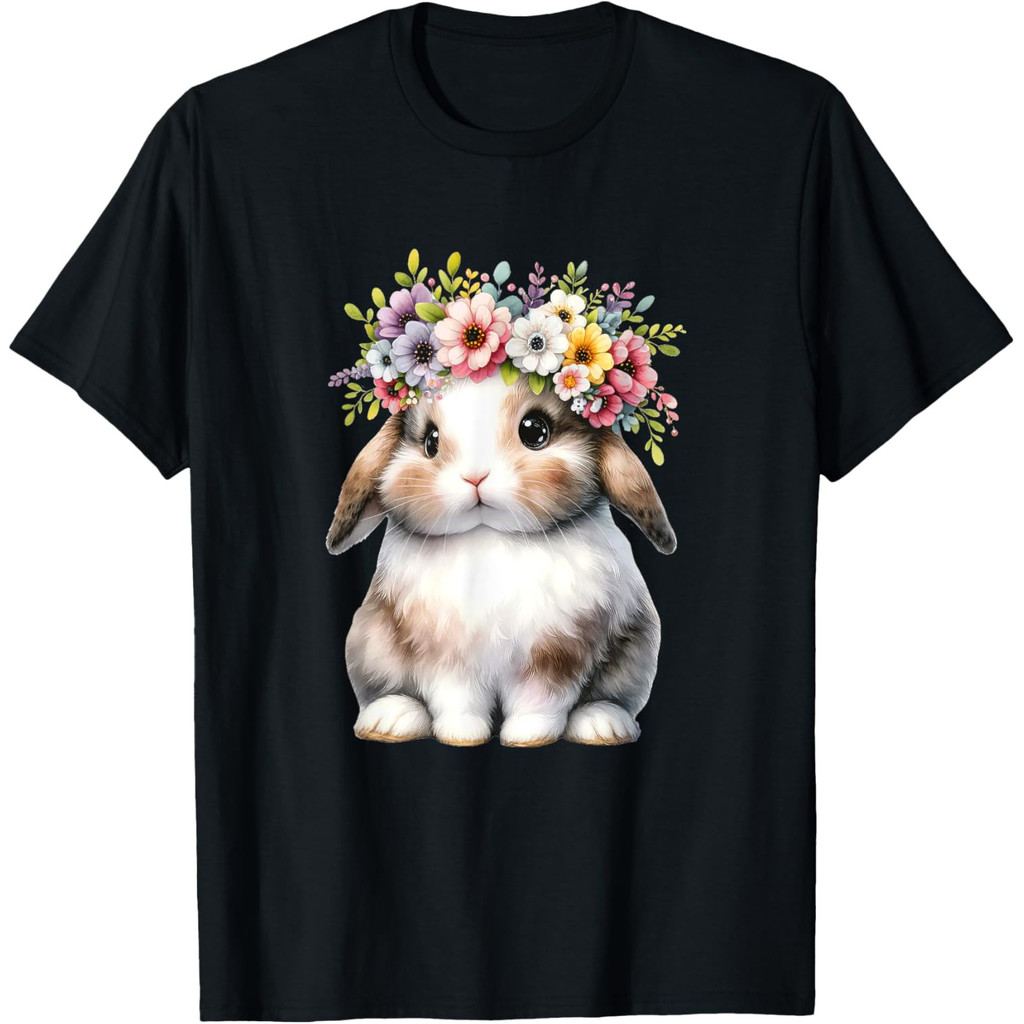Easter Bunny For - เสื้อยืดกราฟิก Easter Bunny Flower