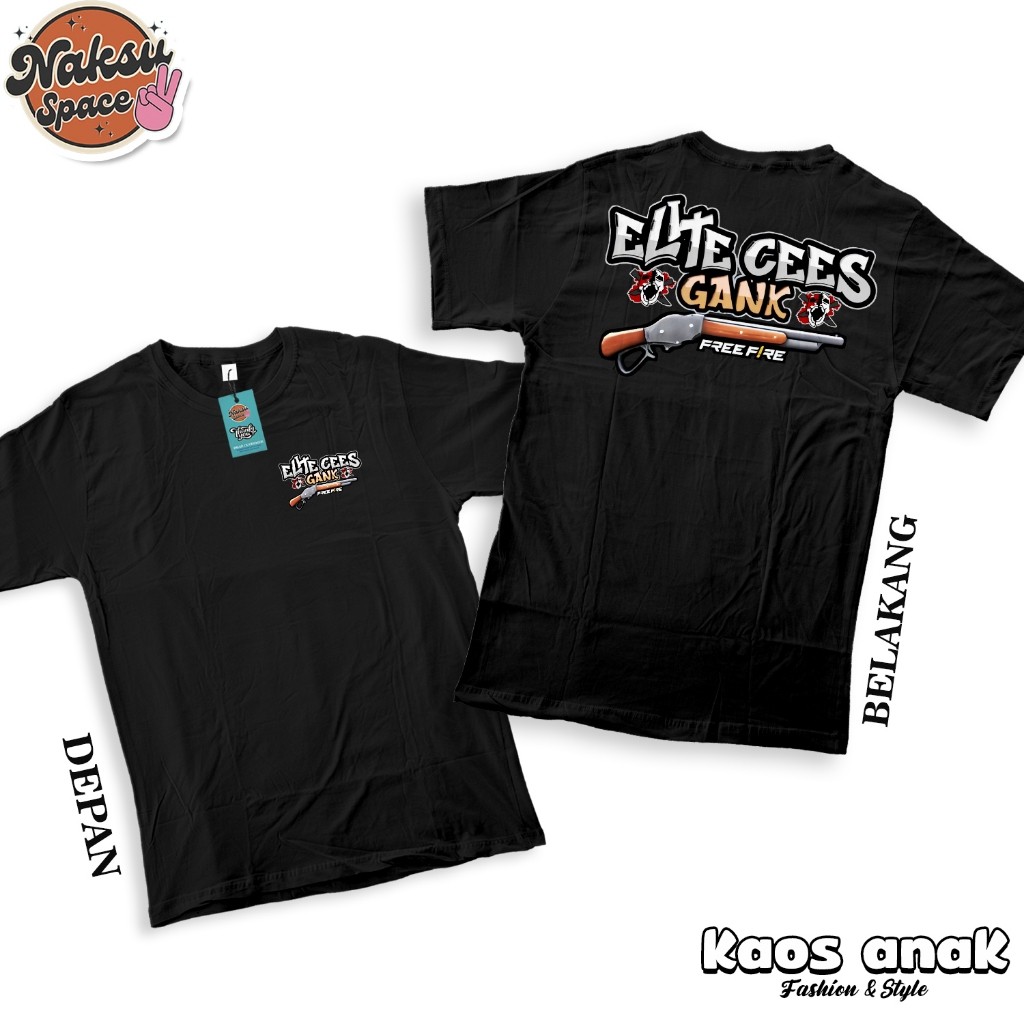 เครื่องแต่งกาย Kids Zone CHILDRENS T-SHIRTS - ELITE CEES GANK SG WOODEN FF เสื้อยืด UNISEX DISTRO CL