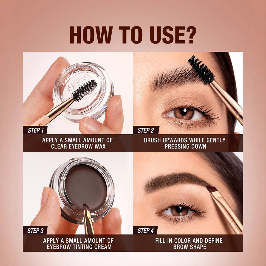 พร้อมสต็อก-โอ. สอง. O Fluff Shaping Brow Wax&Brow Cream 4.5g+8.3g-SC069