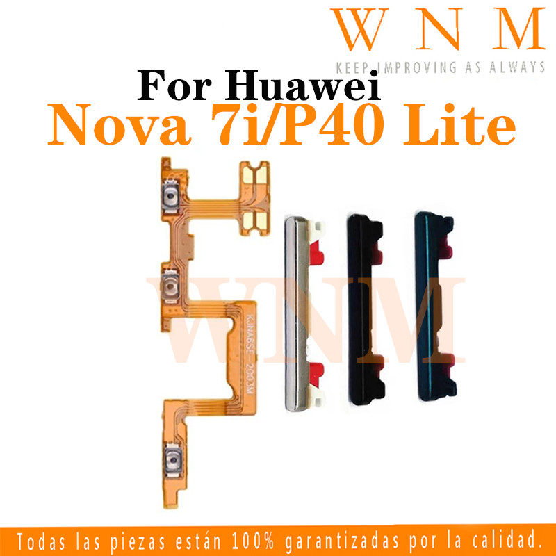 สําหรับ Huawei Nova 7i / P40 Lite ปุ่ม Flex บน/ปิดปุ่มสวิทช์ด้านข้าง Key Volume Up Down Flex สายโทรศัพท์มือถือ Part