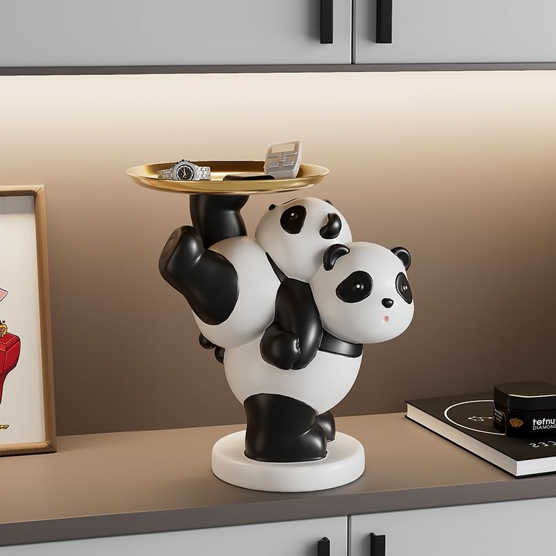 Panda entrance key storage เครื่องประดับสําหรับห้องนั่งเล่นในบ้าน sh 猫 Flame key Dummy knitch Piece 