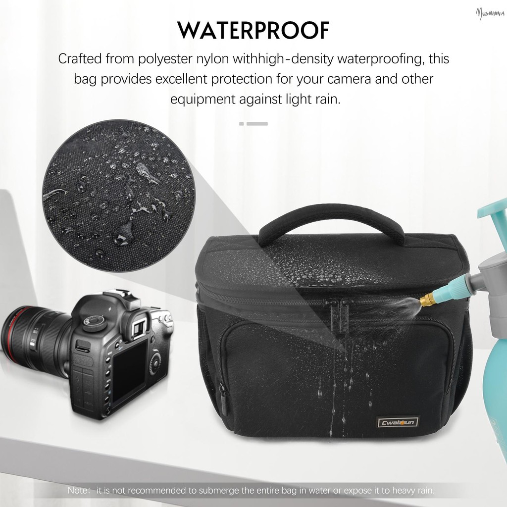 Cwatcun กระเป๋ากล้อง Travel Camera กระเป๋าสะพายกันน้ํา Shock-proof กระเป๋ากล้องสําหรับ Mirrorless กระเป๋ากล้อง Muswn-1
