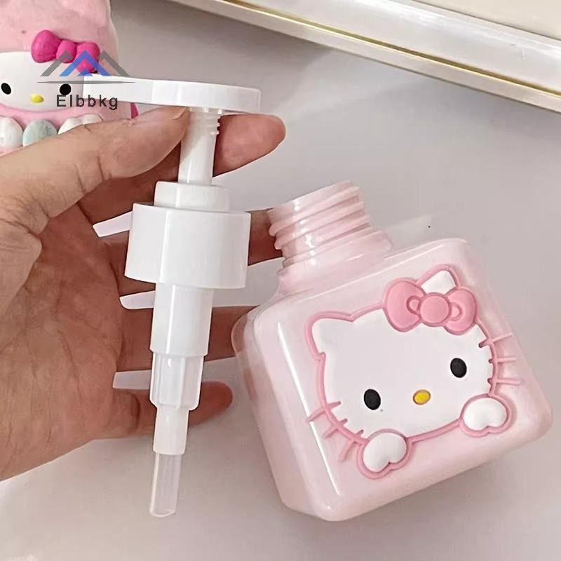 EIbbkg Sanrio น่ารักขวดเปล่าอะนิเมะ Hello Kitty ขวดความจุขนาดใหญ่โลชั่นรีฟิลขวดสบู่มือแชมพูเจลอาบน้ําขวดลดราคา
