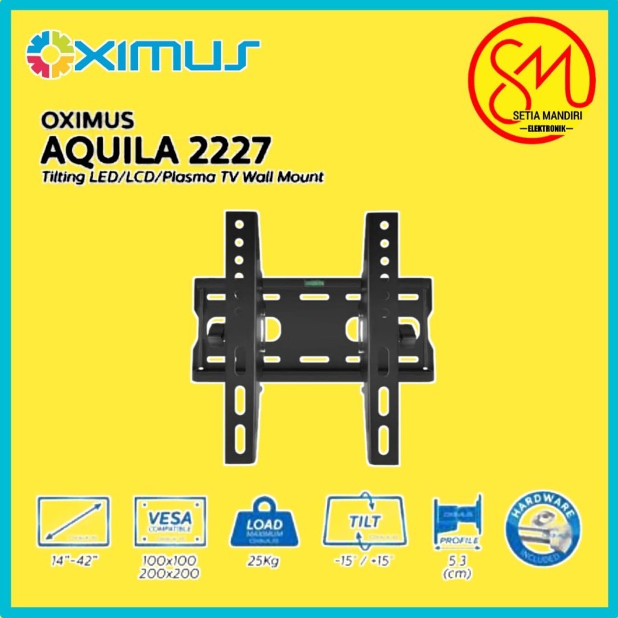 OXIMUS TV Tilt Bracket LCD LED TV 14 นิ้ว - 40 นิ้วประเภท AQUILA 2227