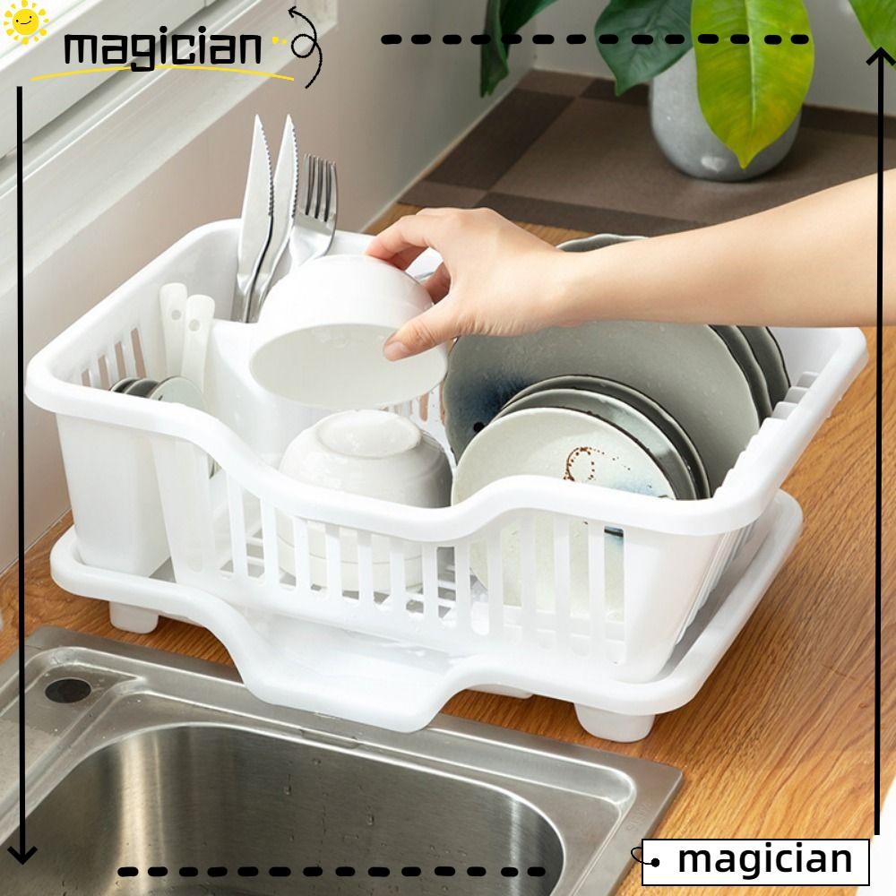 MAG Utensils Drainer Rack Home ตะเกียบช้อน Organizer เคาน์เตอร์ชั้นเก็บอาหารเย็น
