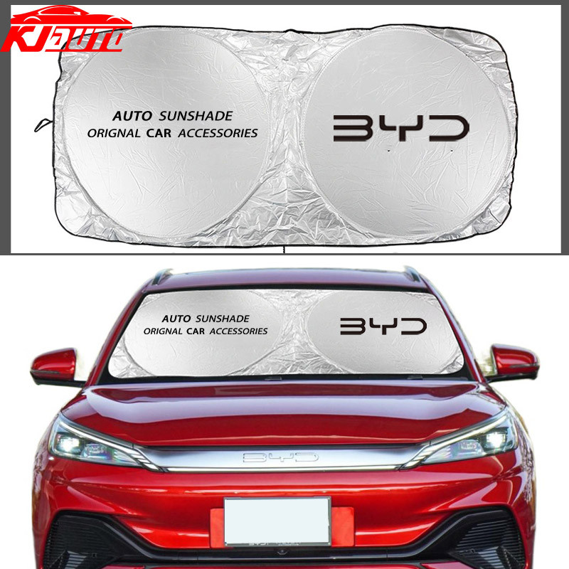 BYD กระจกรถยนต์ด้านหน้า Sun Shade สําหรับ BYD Atto 3 Dolphin E6 Tang Seal M6 E5 เพลง G5 Sun Visor Hunter Protector ด้านหน้า SunShade