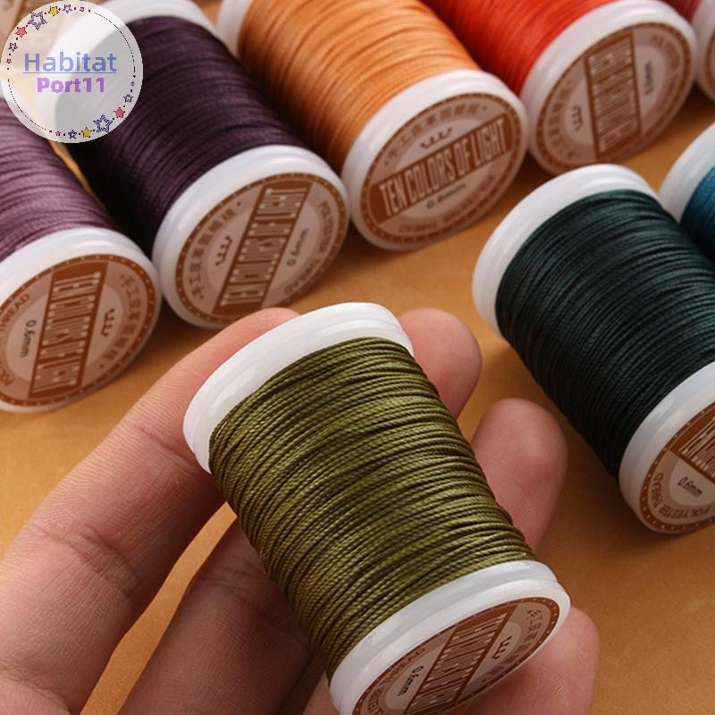 HabitatPort 2021 Leather Craft Sewing Leather Round Wax Thread 0.6 mm Round Wax th