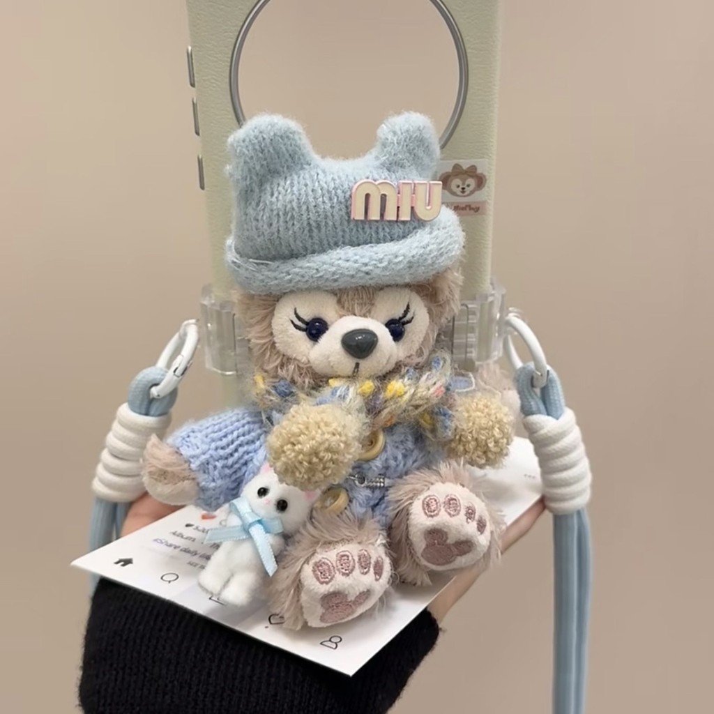 Blue Crossbody Kitty ShellieMay Bag Pendant Duffy Bear พวงกุญแจรถตุ๊กตาตุ๊กตาของเล่นของขวัญสําหรับผู้ชายและผู้หญิง