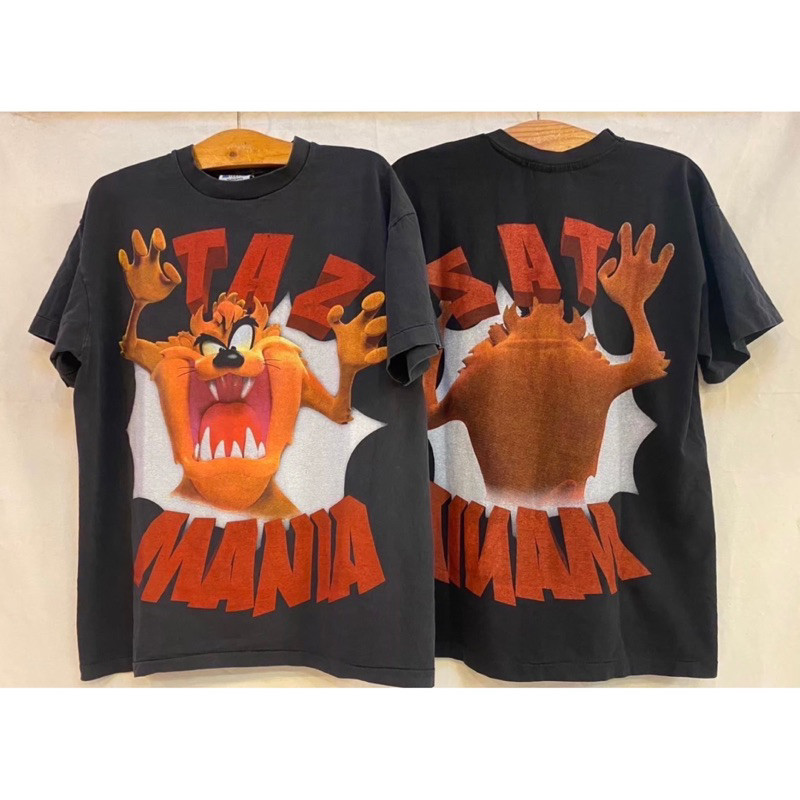 TAZ MANIA  ผ้าเฟดbio เสื้อยืดผ้าฝ้ายแท้ S-5XL