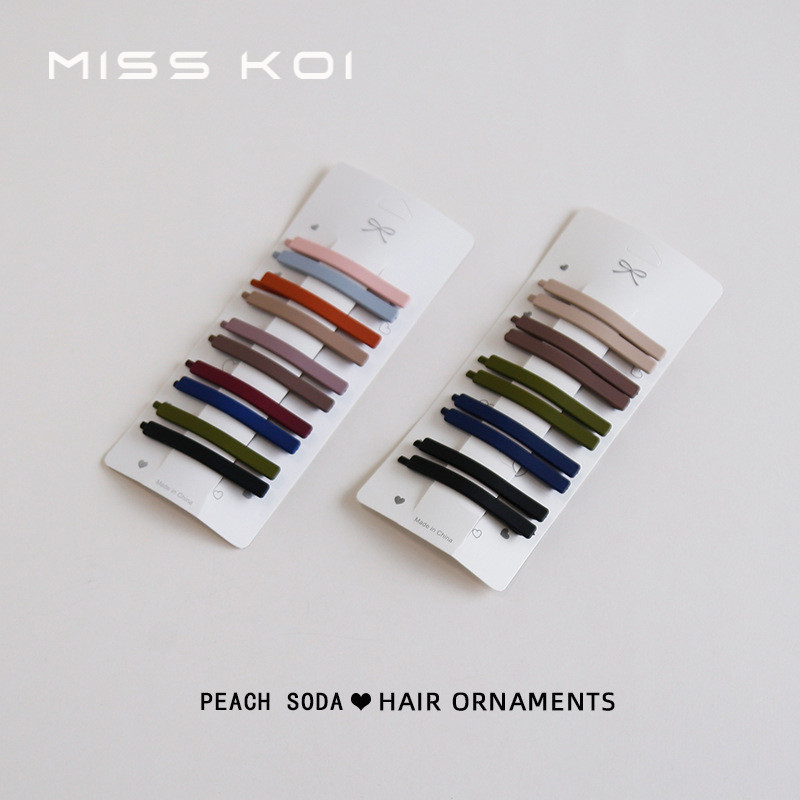 MISSKOI สไตล์เกาหลีปฏิบัติ All-Match คลิปแบนด้านข้าง Bangs คลิปหญิงหน้าผากด้านหลังหัวหักคลิปผม Influencer กิ๊บติดผม
