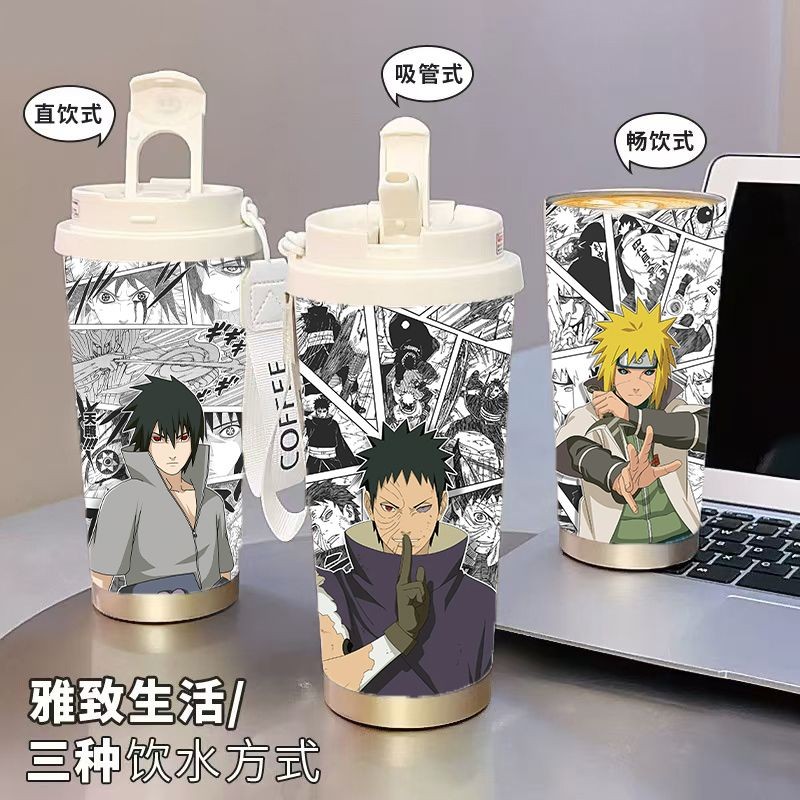 [คลังสินค้าพร้อม] Naruto 316 Liner High-value Drawstring Water Cup Portable Large-capacity Thermos Cup Student Cartoon Stainless Steel Student Party ส่งเพื่อนของขวัญวันเกิด