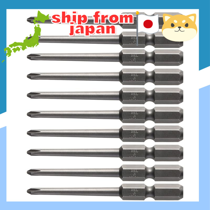 【.co.jp Exclusive】VESSEL Step Drill Bits Set for Air and Electric Screwdrivers - High Hardness, 10 P