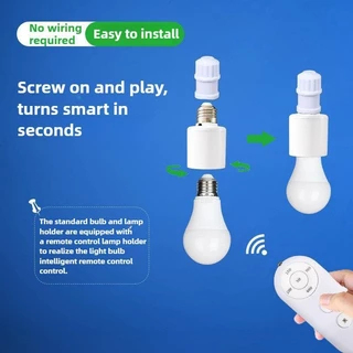 สวิตช์จับเวลาอัจฉริยะรีโมทคอนโทรลไร้สายที่ใส่หลอดไฟ E27 ถึง E27,AC220V สวิตช์หลายแสงเหมาะสำหรับบ้าน สวิตช์จับเวลา
