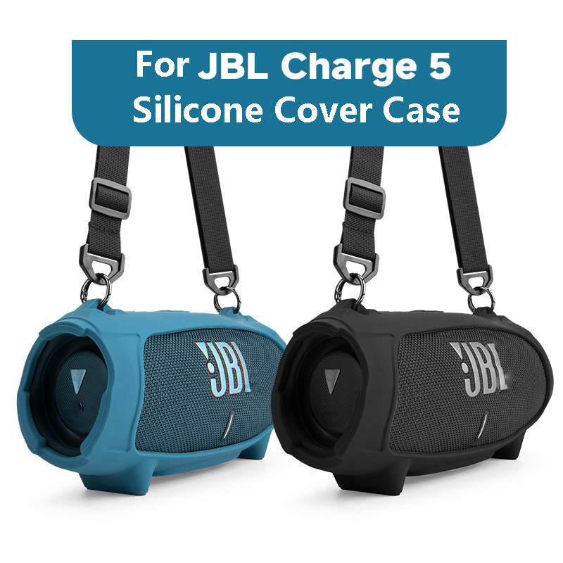 สําหรับ เจบีแอล ค่าใช้จ่าย 5 ลําโพงบลูทูธกันน้ําเคสคลุมซิลิโคน,เคสเดินทางซิลิโคนแบบพกพาพร้อม คาราไบเนอร์