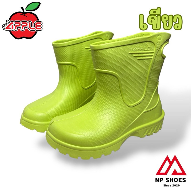 รองเท้าบูทไฟร่อน เบา แบรนด์ Appleรองเท้าบูทข้อสั้นกันน้ำ หลากสี มีหูหิว ถือสบาย สวมใส่ง่ายไซส์9-11.5 - รูปที่ 6