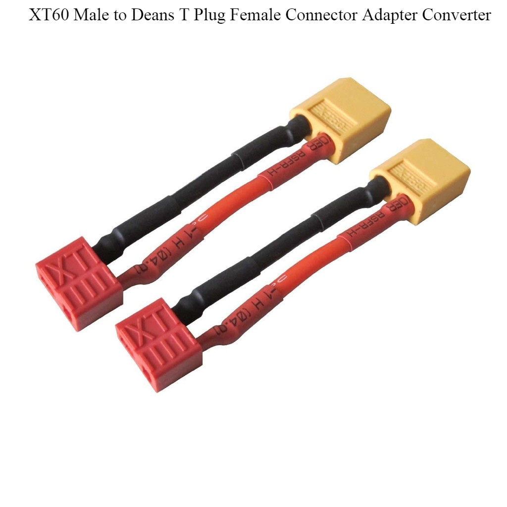XT60 Male to Deans T Plug Female Connector Adapter Converter 14AWG 50MM