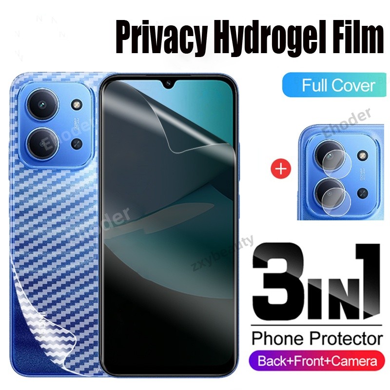 ความเป็นส่วนตัวฟิล์มHydrogelสําหรับRedmi 15C 4G 5G 2025 คาร์บอนฟิล์มด้านหลังสําหรับRedmi15Cป้องกันหน้าจอกล้องเลนส์Protectorคลุมทั้งหมดฟิล์มนุ่ม