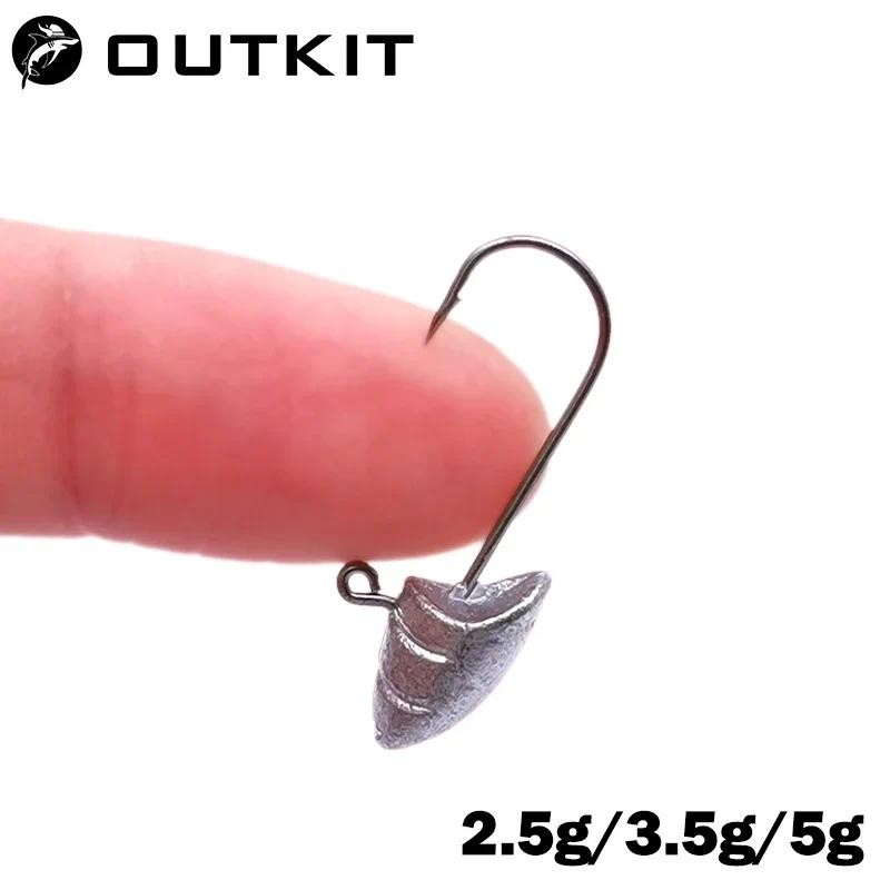 OUTKIT อุปกรณ์ตกปลานุ่ม ประกอบด้วย-mini Jig Head Hook และตะขอสำหรับตกปลาหนอน ขนาด 2.5-5 กรัม