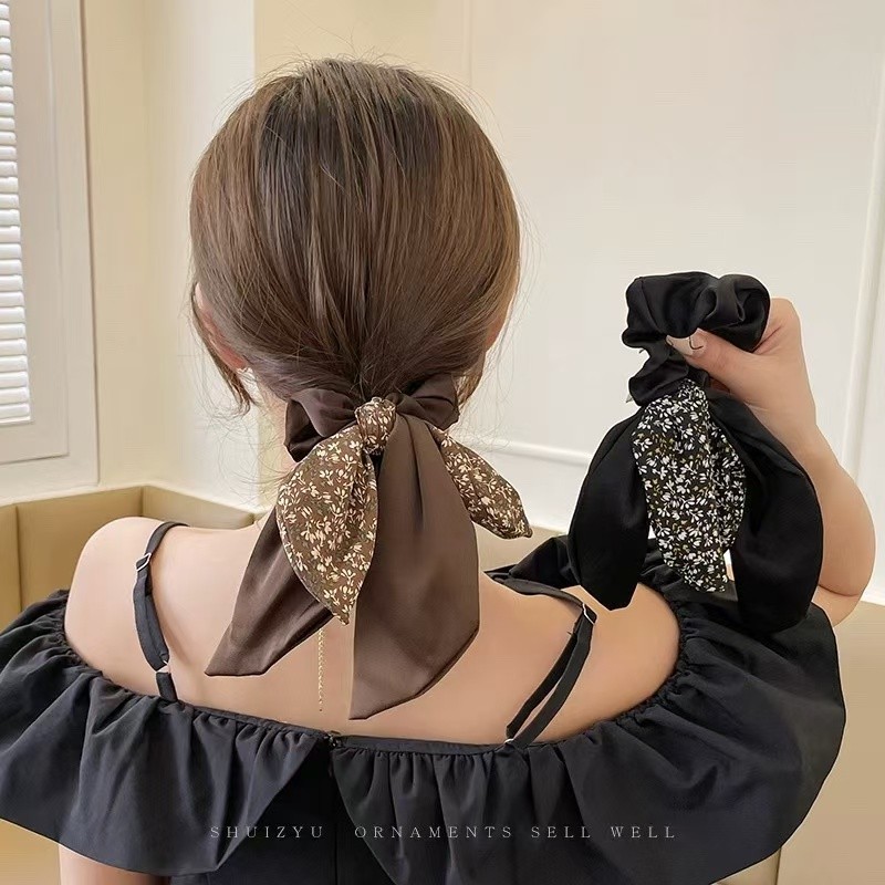 เครื่องประดับผมเกาหลีโบว์ลําไส้ใหญ่ผมแหวนระดับไฮเอนด์สไตล์ฝรั่งเศสริบบิ้นคาดศีรษะฤดูใบไม้ร่วงและฤดูหนาวใหม่