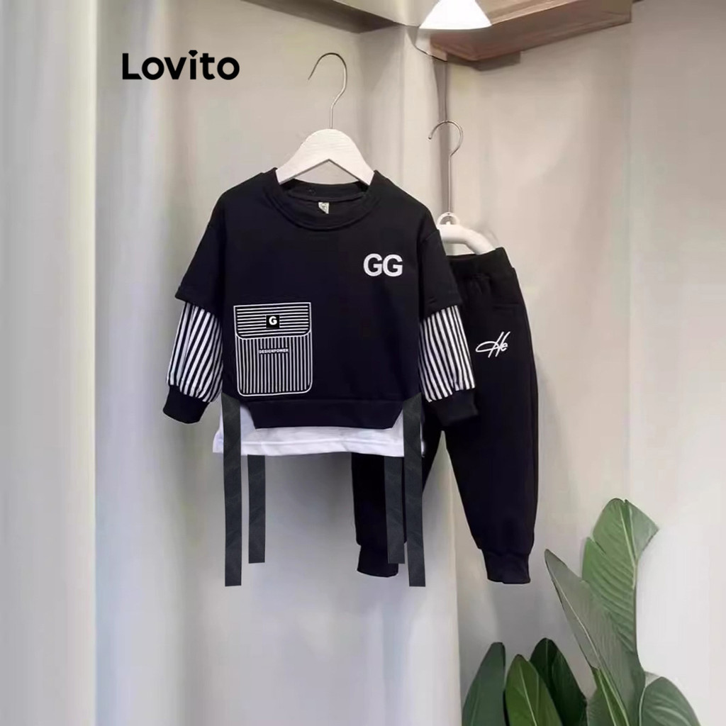 Lovito ชุดกางเกงลายชนเผ่าโบโฮ LNA78041