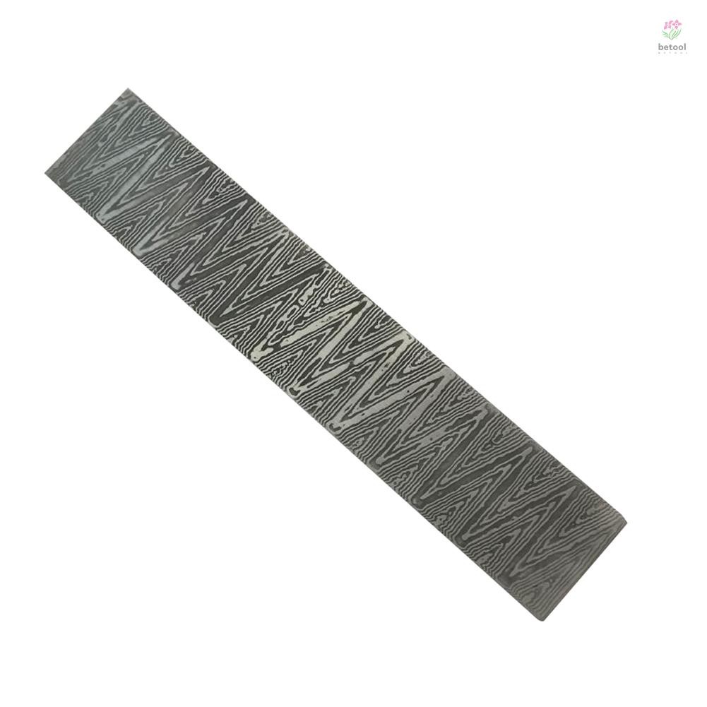 เหล็กดามัสกัส Billet รูปแบบเครื่องตัดเหล็กทําบาร์ตัวอ่อนปลอมวัสดุ Quenched Smoothed สําหรับเครื่องตัดบ้าน DIY วัสดุอเนกประสงค์