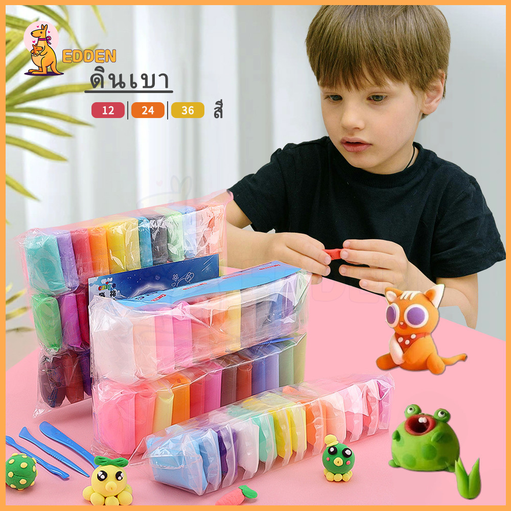 EDDEN diy ของเล่นดินเบา น้ำหนักเบา สําหรับเด็ก ดินเบา 36 สี