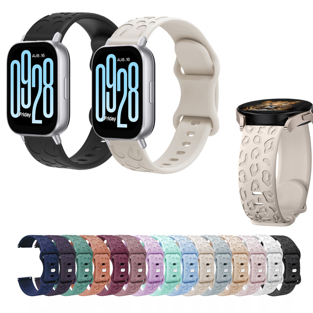สายรัดซิลิโคนสําหรับ Redmi Watch 5 Active Cheetah Leopard แกะสลักแฟชั่นสร้อยข้อมือ Redmi Watch5 Lite