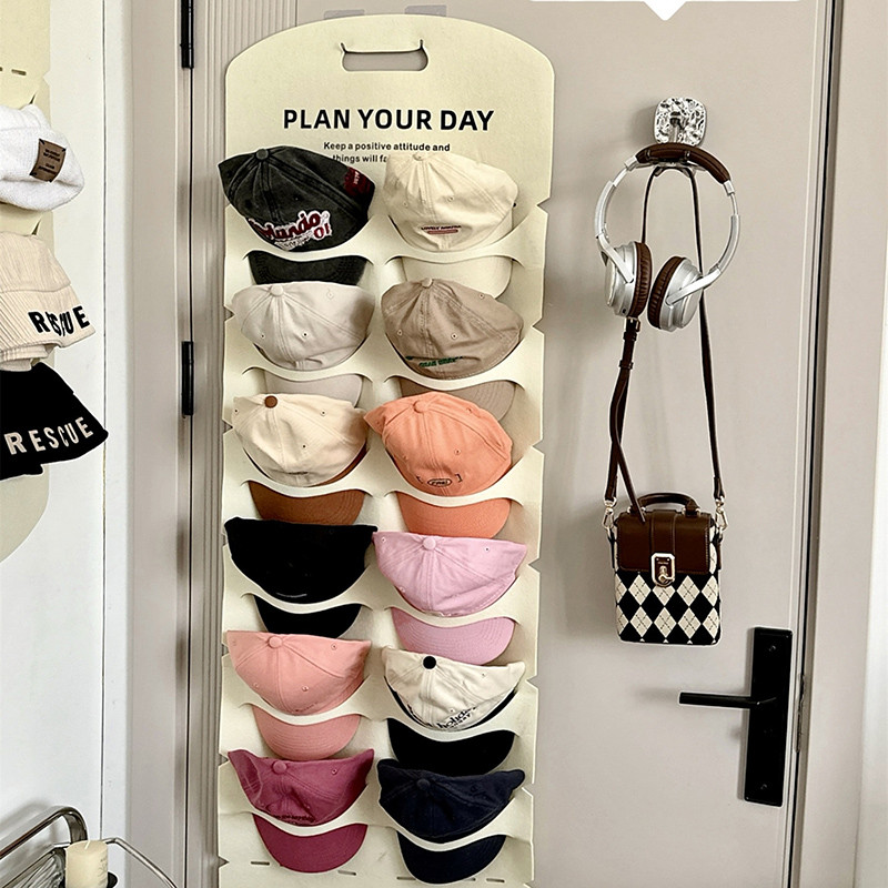 กระเป๋าเก็บหมวกติดผนังมัลติฟังก์ชั่ชั้นเก็บแว่นตาห้องนอนอุปกรณ์จัดเก็บ - รูปที่ 6